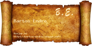 Bartos Endre névjegykártya